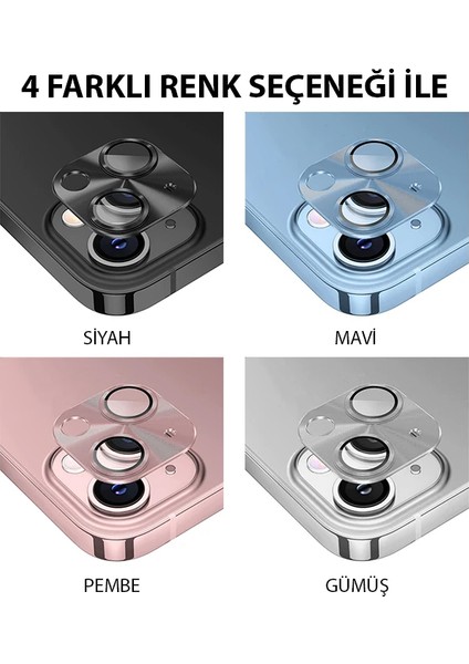 Ally iPhone 15-15 Plus Metal Tempered Kamera Lens KORUYUCU-(5775) - N631J462-M53631 indirimleri