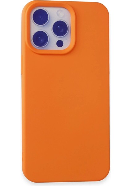 iPhone 15 Pro Max Kılıf Nano Içi Kadife Silikon - TURUNCU-(5796) - N771J658-M89771