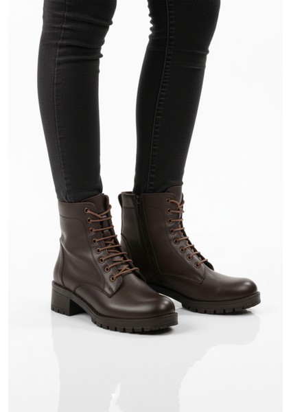 Kahve Hakiki Deri Içi Polarlı Kadın Bot Premium 2680-1 Z modelleri