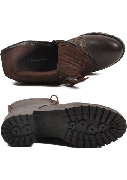 Kahve Hakiki Deri Içi Polarlı Kadın Bot Premium 2680-1 Z indirimleri