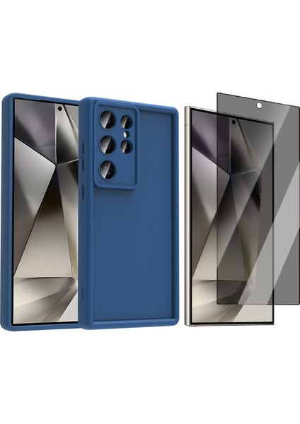 Samsung Galaxy S24 Ultra Kılıf Kamera Korumalı Zore Ananas Kapak + Hayalet Ekran Koruyucu