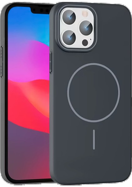 iPhone 15 Pro Max Broş Magsafe Kapak - FÜME-(5796) - N701J956-M05701