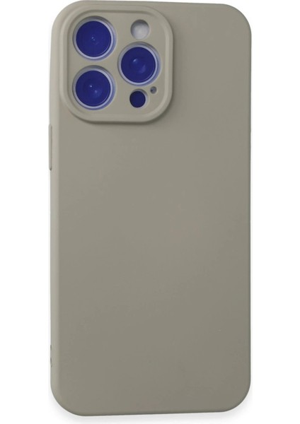 iPhone 15 Pro Max Kılıf Nano Içi Kadife Silikon - Titan GRI-(5796) - N563J763-M85563