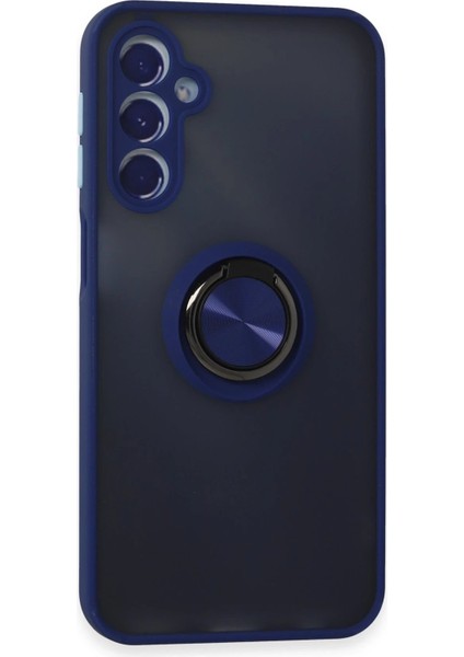 Samsung Galaxy M34 5g Kılıf Montreal Yüzüklü Silikon Kapak - LACIVERT-(5796) - N146J664-M51146