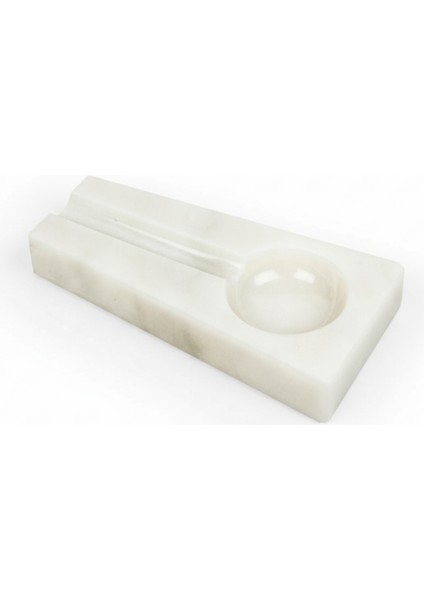 Troya Mermer Kirli Kaşıklık Beyaz