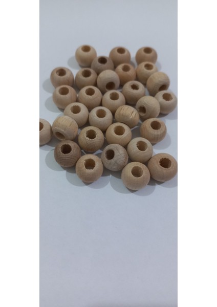 Ahşap Doğal Boncuk 50 Gr. 7 mm
