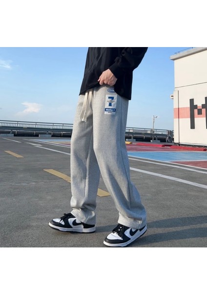 Büyük Beden Özel Tasarım 7 Parça Etiket Baskılı %100 Pamuk Ispanyol Paça Kışlık Erkek Eşofman Altı fiyatları