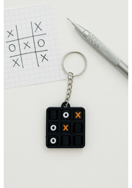 Oynanabilir Xox Anahtarlık - Tic Tac Toe Anahtarlık (4,5 Cm)