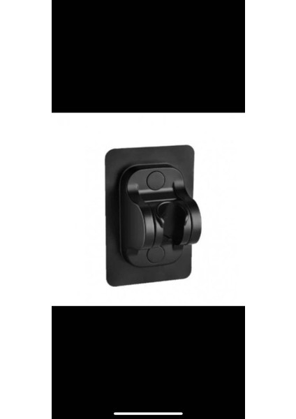 Yapışkanlı Duş Başlığı Tutucu Ayarlı Siyah