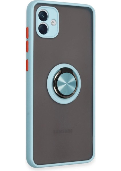 Samsung Galaxy A04 Kılıf Montreal Yüzüklü Silikon Kapak - Buz MAVI-(5796) - N586J918-M95586 fiyatları