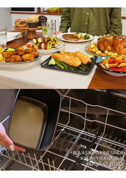 Airfryer Yağsız Fritöz Xl 4+4 8 Litre Dijital Ayrı Çift Hazneli Akıllı Pişirme Geniş Hacim indirimleri