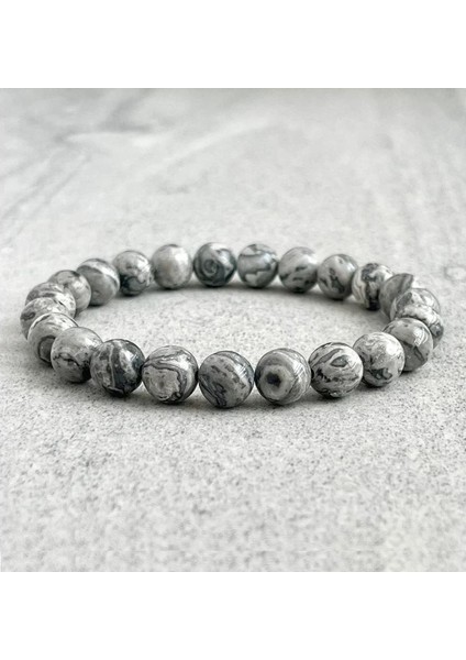 Gri Jasper Doğal Taş Bileklik fiyatları