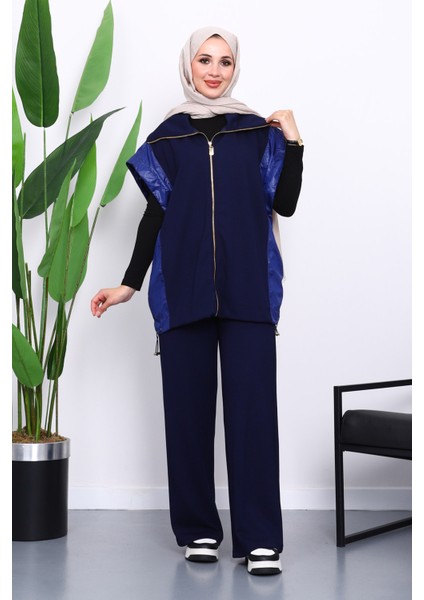 Lacivert Yelek Pantolonlu Takım