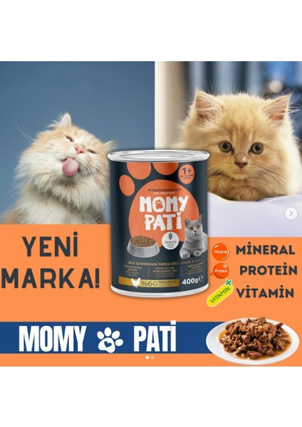 Tavuklu Konserve Kedi Maması 400 gr x 12 Adet (Yetişkin Kediler Için) modelleri