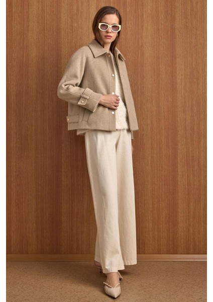 Çıt Çıt Kapamalı Pat Detaylı Kısa Kaban TAŞ 3163 indirimleri