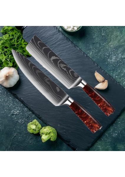 Japon Tarzı 2li Biçak Seti Gyutou-Nakiri