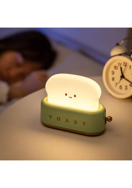 Şarjlı Tost Masa Lambası ve Gece Lambası, Hediyelik Masa Lambası Şarjlı Masa Lambası Bebek Odası