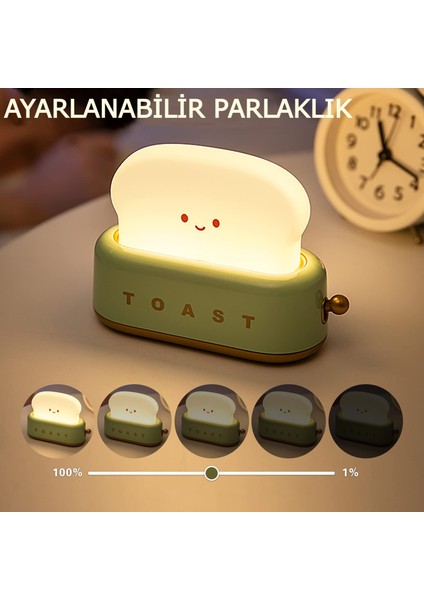 Şarjlı Tost Masa Lambası ve Gece Lambası, Hediyelik Masa Lambası Şarjlı Masa Lambası Bebek Odası modelleri