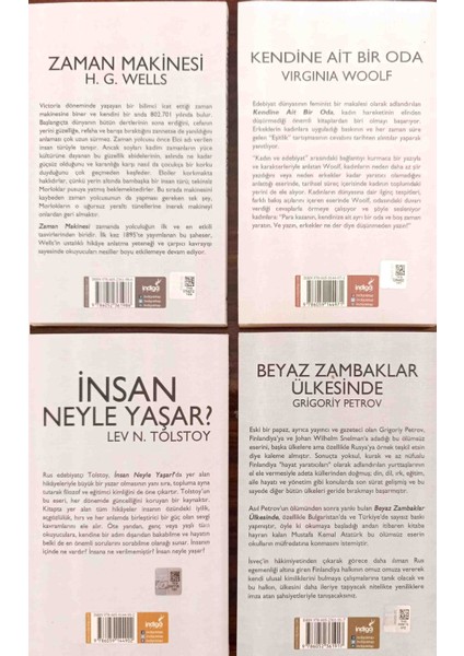 Zaman Makinesi-Kendine Ait Bir Oda-Beyaz Zambaklar Ülkesinde-Insan Neyle Yaşar fiyatları