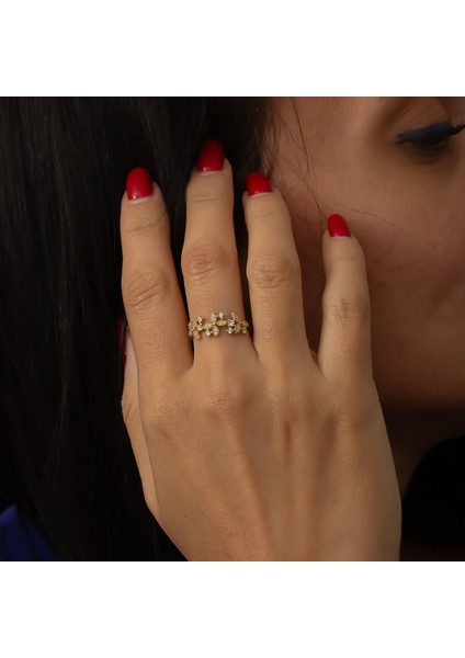 Altın Çiçek Detaylı Yüzük B931309 fiyatları