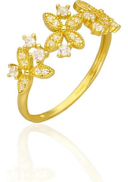 Altın Çiçek Detaylı Yüzük B931309 modelleri