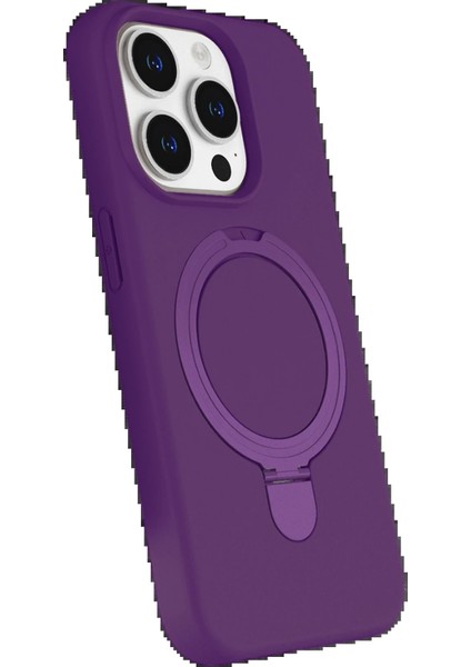 Apple iPhone 15 Pro Max Regal Magsafe Standlı Kapak - Derin MOR-(5796) - N755J457-M99755 fiyatları