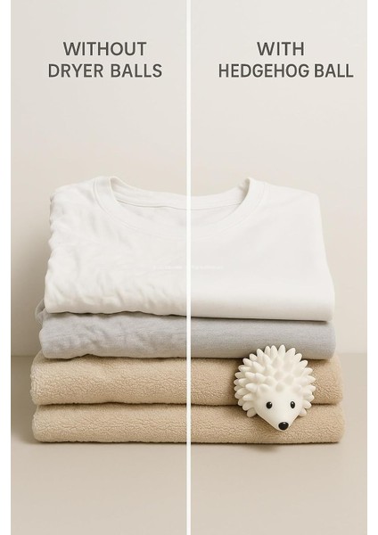 Kirpi Şekilli Kurutma Topu 2'li Set Pvc Malzeme Enerji Tasarruflu Kırışıklık Önleyici