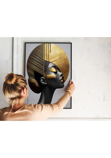Metal Çerçeveli Gerçek Camlı Tablo,soyut Kadın Temalı Dijital Baskılı Tablo,ev,ofis Dekorasyon fırsatları