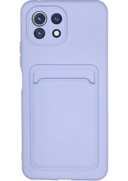 Xiaomi Mi 11 Lite Kılıf Kelvin Kartvizitli Silikon - LILA-(5796) - N905J075-M08905