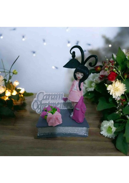 Canım Öğretmenim Figürlü Dekoratif Masa Süsü | Öğretmenler Günü Hediyesi | El Yapımı Mini Biblo fiyatları