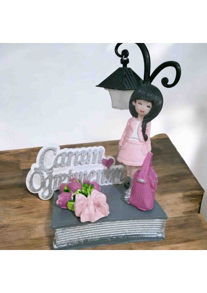 Canım Öğretmenim Figürlü Dekoratif Masa Süsü | Öğretmenler Günü Hediyesi | El Yapımı Mini Biblo modelleri