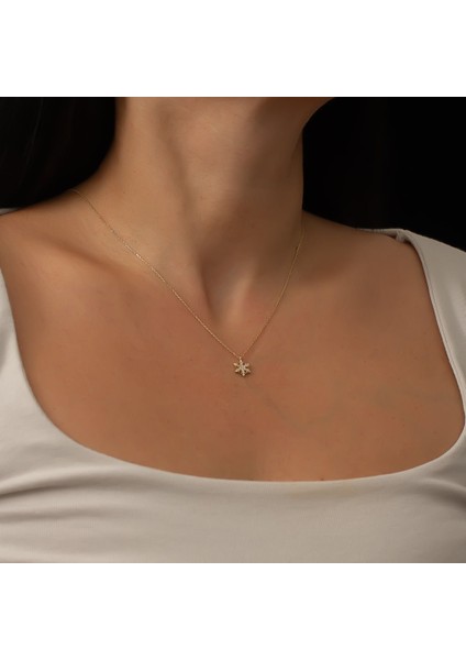 Altın Kar Tanesi Kolye B925224