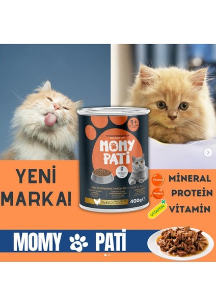 Tavuklu Konserve Kedi Maması 400 gr x 4 Adet (Yetişkin Kediler Için) modelleri