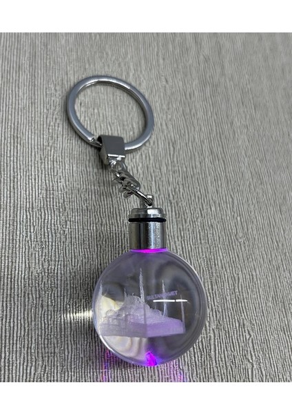 Ledli Sultanahmet Tasarımı Kristal Anahtarlık ALK3804 ( Lisinya )