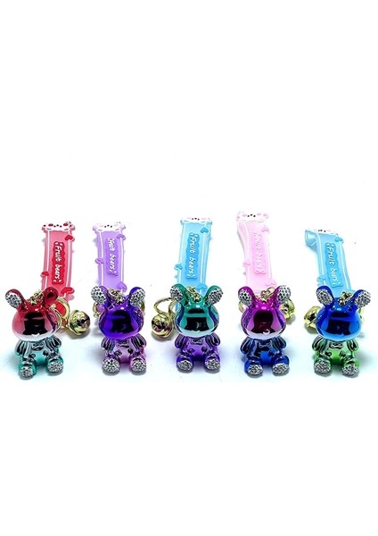 Taşlı Ayıcık Silikon Anahtarlık ALK1702 ( Lisinya )