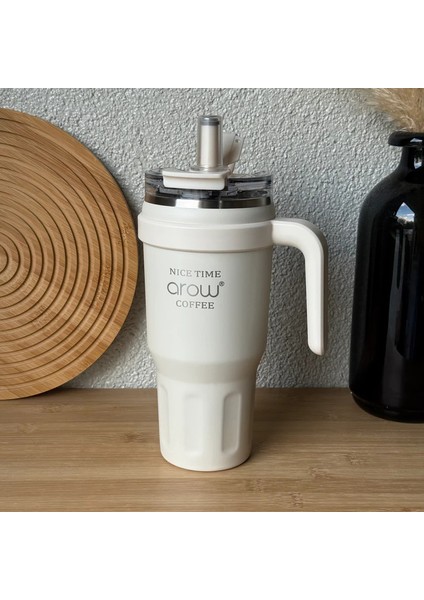 Kulplu Pipetli Termos Kupa Matara 1000ML fırsatları