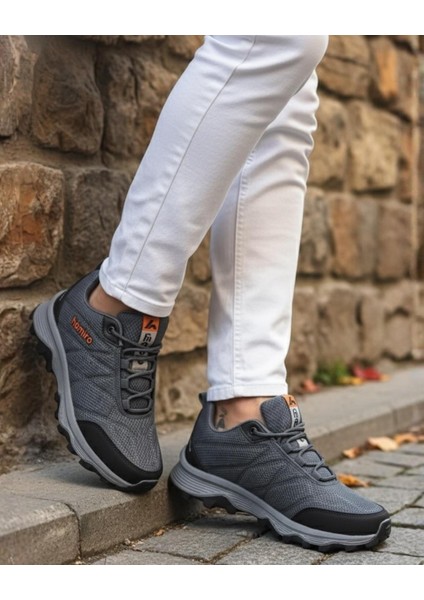 Erkek Su Geçirmez Poli Taban Fuspedli Spor Ayakkabı - Füme modelleri
