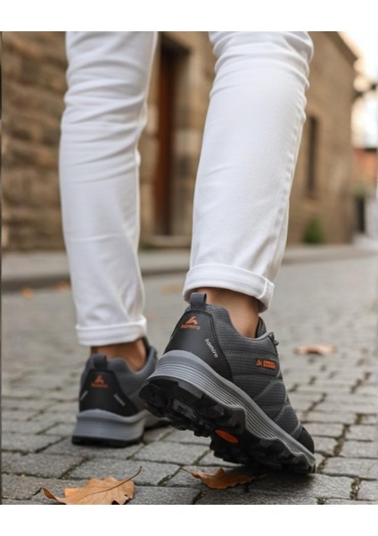 Erkek Su Geçirmez Poli Taban Fuspedli Spor Ayakkabı - Füme