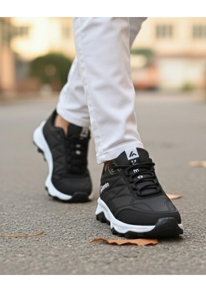Erkek Su Geçirmez Poli Taban Fuspedli Spor Ayakkabı - Siyah Beyaz fiyatları