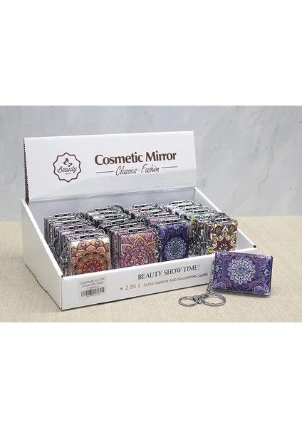 Taşlı El Aynası Anahtarlık ALK3770 ( Lisinya )