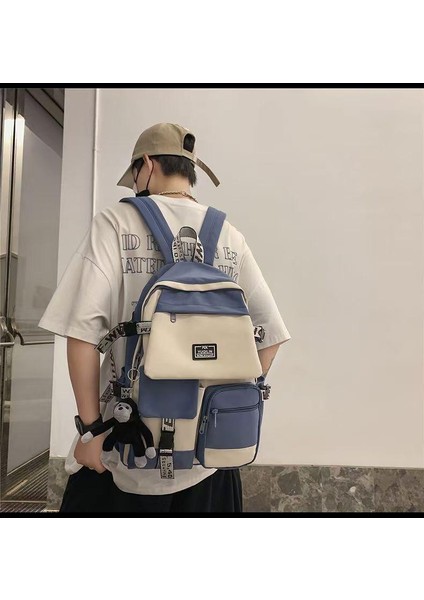 2025 Trend Bireysellik Öğrenci Sırt Çantası Büyük Kapasiteli Moda Boy Backpack Bilgisayar Çantası Schoolbag Renk: Tek Paket (Yurt Dışından) fiyatları