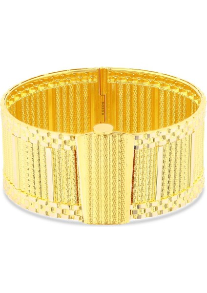 Tasarım Altın Kelepçe Bilezik - 14K