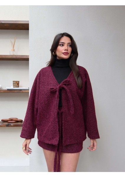 Çift Bağcıklı Kırçıllı Ceket