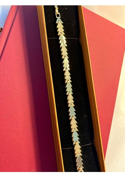 Çelik Gold Üçlü Ok Sıralı Taşlı Gold Hediyelik Bileklik modelleri