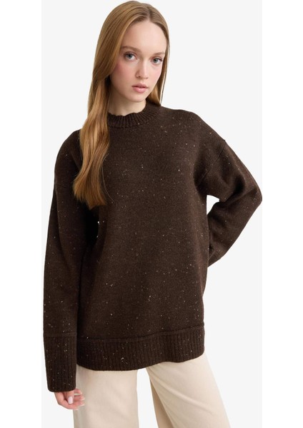 Loose Fit Bisiklet Yaka Triko Tunik F3242AX25WN modelleri