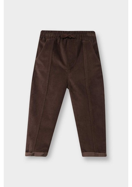 Erkek Bebek Beli Lastikli Fitilli Kadife Pantolon G0076A525WN