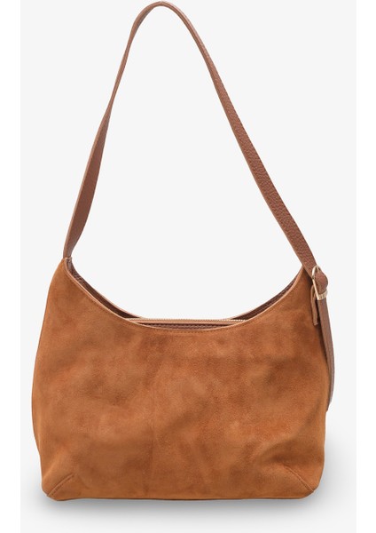 Mivra Kadın Hakiki Deri Günlük Çanta Taba Süet