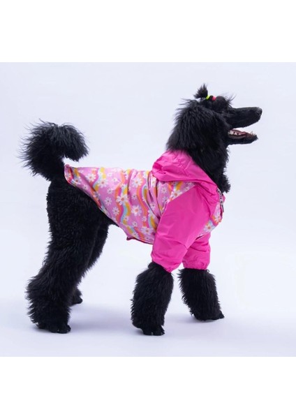 Barcelona Nights Polarlı Su Geçirmez Orta-Büyük Irk Köpek Yağmurluğu