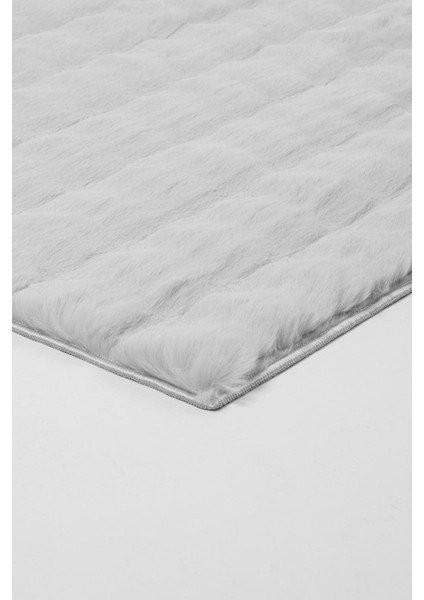 Maya Tavşan Tüyü Peluş Bubble Halı | Kaymaz Tabanlı Makinede Yıkanabilir Yumuşak Halı |beyaz| MYA01 fırsatları