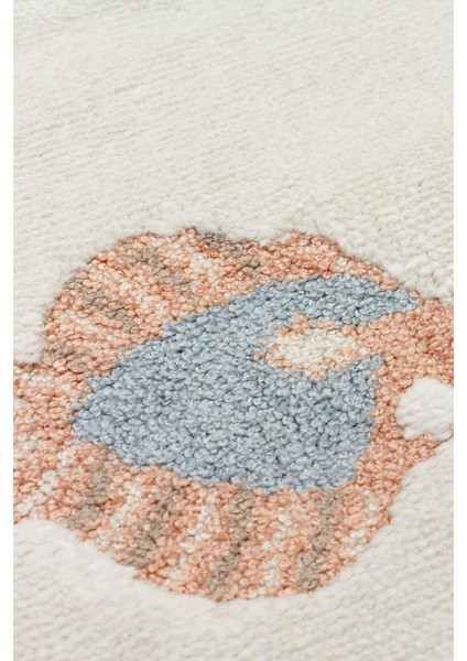 Minizoo 01 Cream Multy Pastel Renklere Sahip Hayvan Figürlü Bebek ve Çocuk Odası Halısı fırsatları